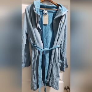 Lacoste Women's Light Blue Belted Coat